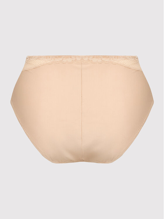 Triumph Triumph Figi klasyczne z wysokim stanem Modern Lace+Cotton Maxi 10207493 Beżowy