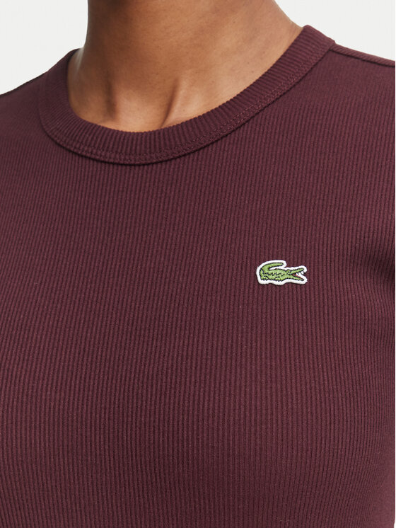 Lacoste Lacoste T-särk TF5538 Bordoopunane Slim Fit
