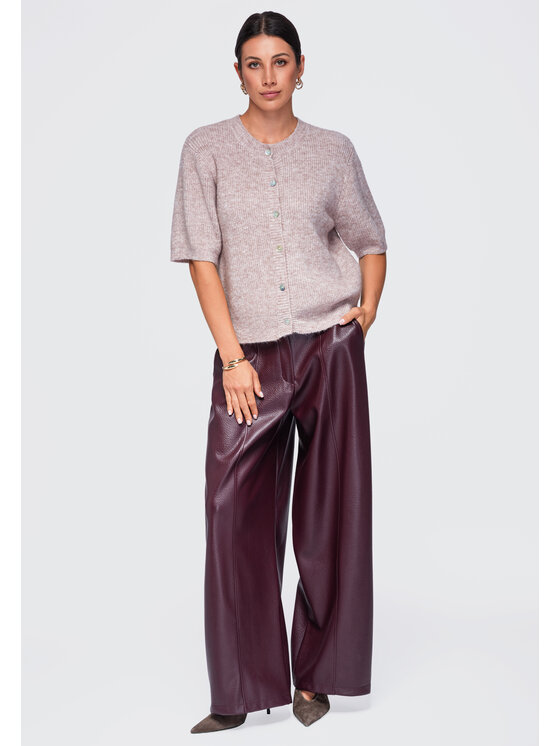 Ombre Ombre Bluzka OW-TS-E0091 Różowy Relaxed Fit