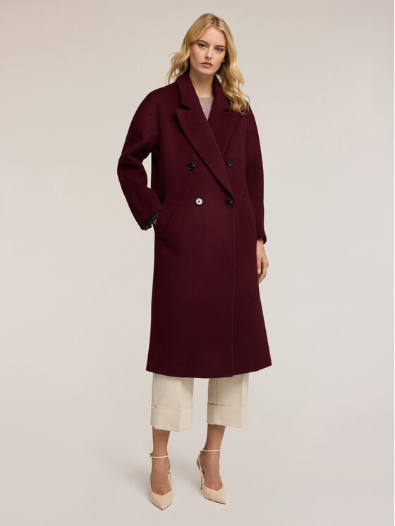 Motivi Motivi Płaszcz zimowy 0077W000114N036 Bordowy Regular Fit