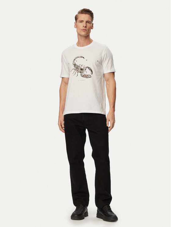 HUGO HUGO Tričko Discorb 50557672 Biela Relaxed Fit