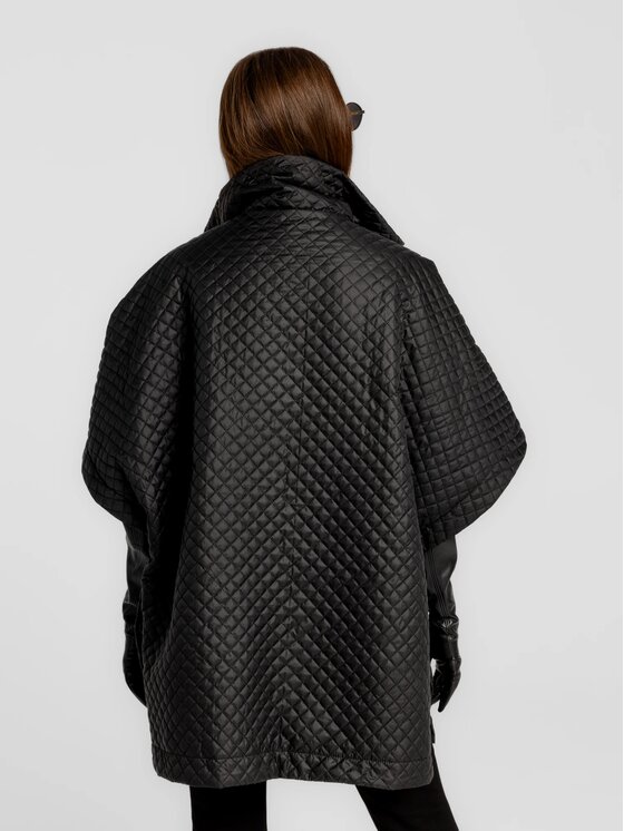 MANDRAGORA MANDRAGORA Pončo Lace Čierna Slim Fit