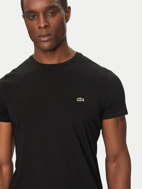 Lacoste Lacoste Tričko TH6709 Čierna Regular Fit