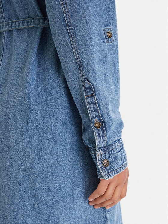 Guess Jeans Guess Jeans Džinsinė suknelė W6RK26 D5M81 Mėlyna Regular Fit