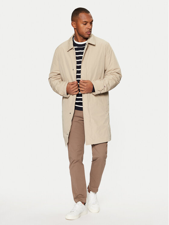 Tommy Hilfiger Tommy Hilfiger Płaszcz przejściowy MW0MW37651 Beżowy Regular Fit
