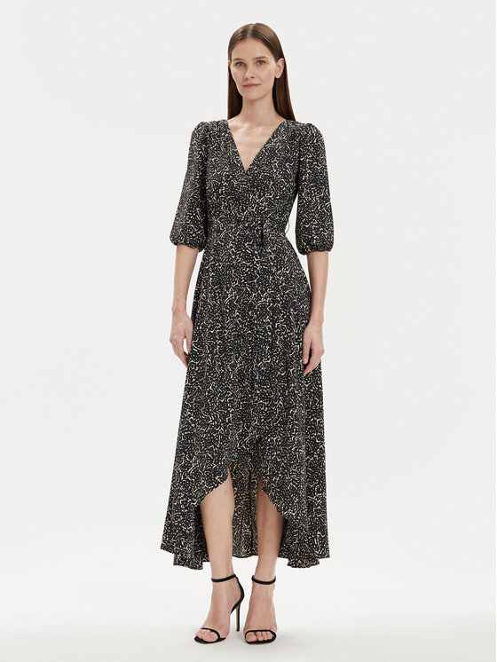 Morgan Morgan Kleid für den Alltag 232-RIBOX.F Schwarz Regular Fit