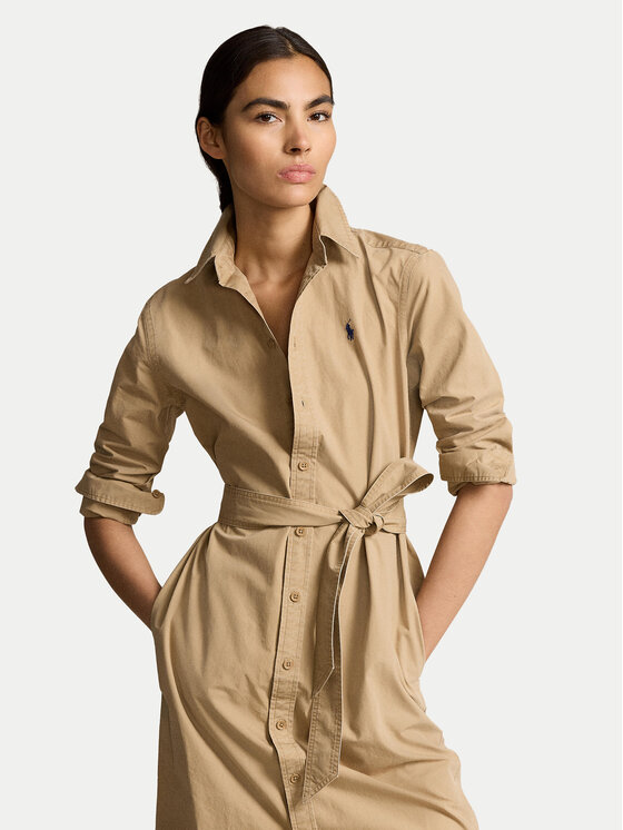 Polo Ralph Lauren Polo Ralph Lauren Haljina košulja 211951138001 Bež Regular Fit