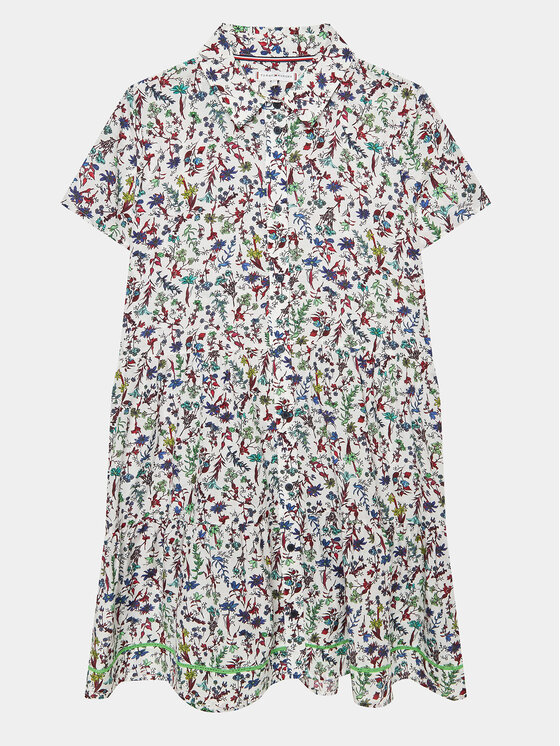 Tommy Hilfiger Rochie tip cămașă KG0KG07311 D Colorat Regular Fit