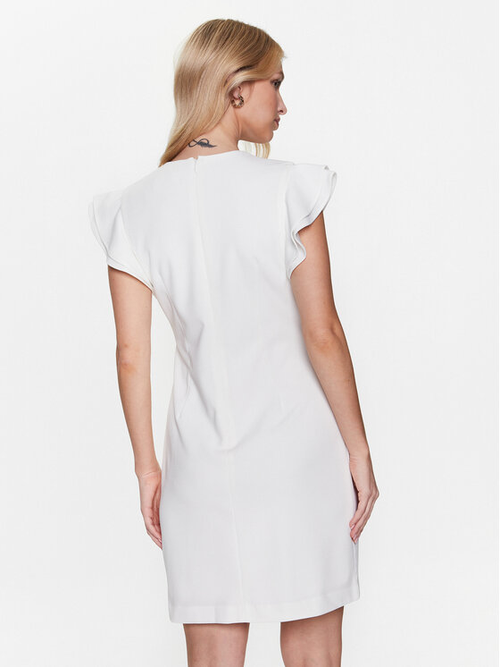 DKNY DKNY Koktel haljina DD3C1468 Bijela Regular Fit