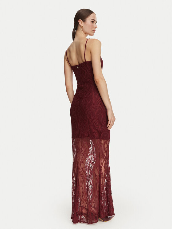 Guess Guess Rochie de seară W6YK12 K4359 Vișiniu Slim Fit