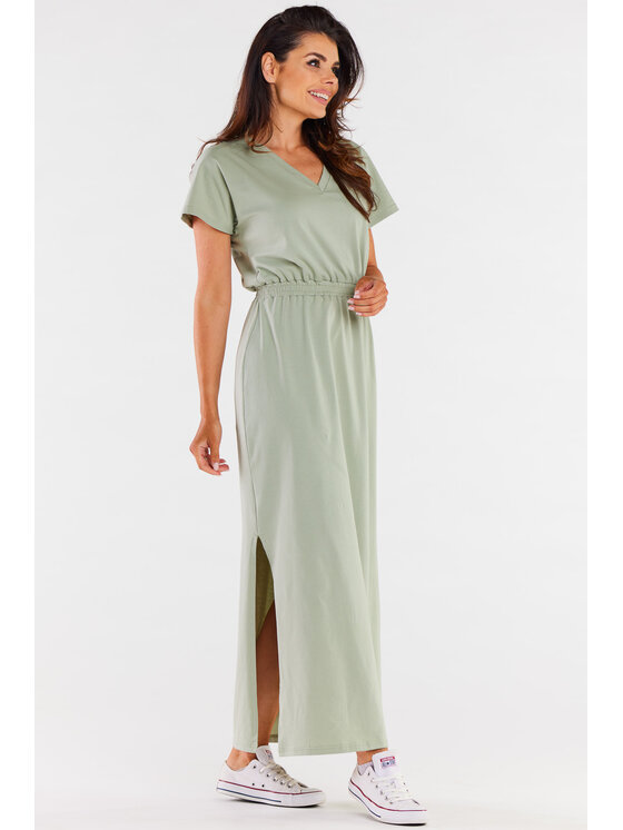 Infinite You Infinite You Sukienka letnia M290 Zielony jasny Basic Fit