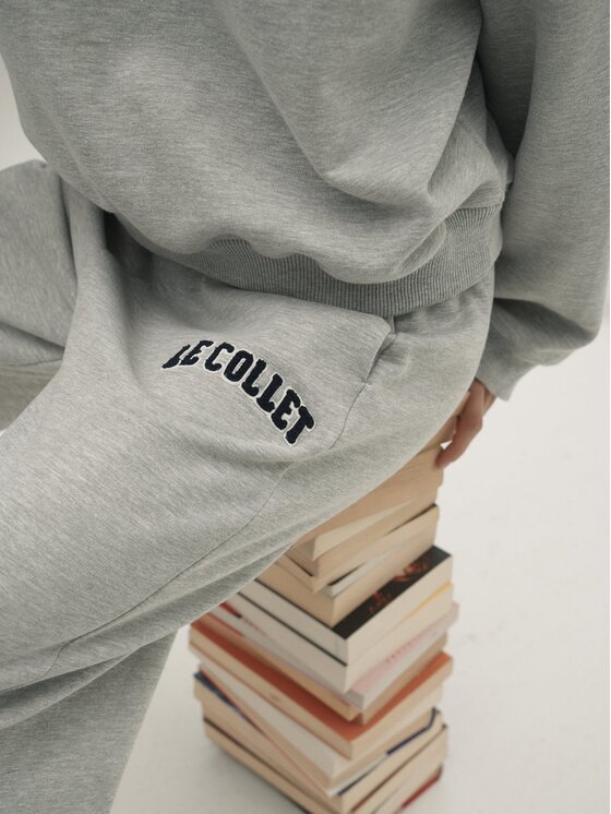 Le Collet Le Collet Spodnie dresowe LEYA Szary Wide Leg