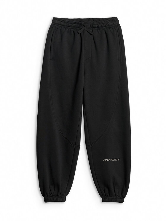4F 4F Spodnie dresowe ESPORTS RACING Czarny Loose Fit