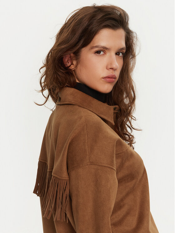 JDY JDY Яке от имитация на кожа Sif 15347602 Кафяв Regular Fit