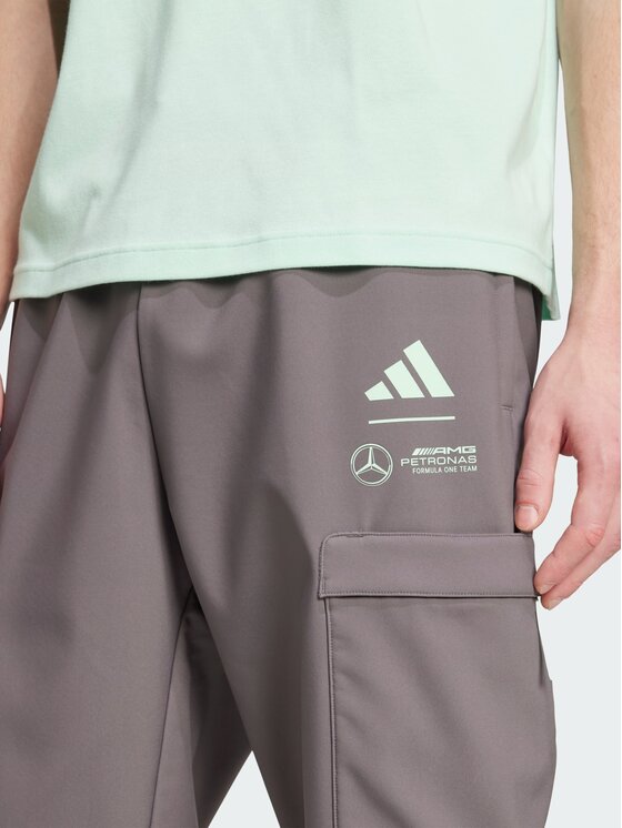 adidas adidas Spodnie materiałowe 148167 Szary ciemny Regular Fit