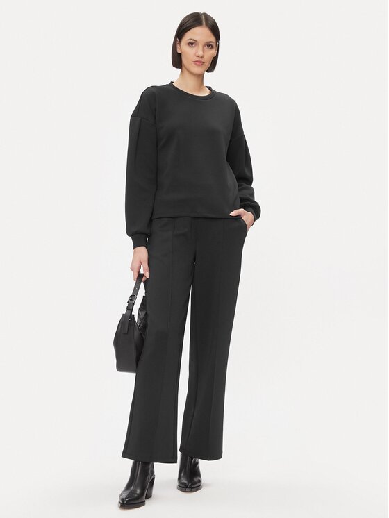 Vero Moda Vero Moda Medžiaginės kelnės 10296830 Juoda Relaxed Fit