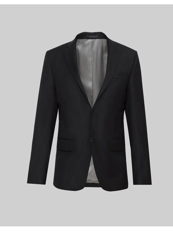 Borgio Borgio Marynarka martello Czarny Slim Fit