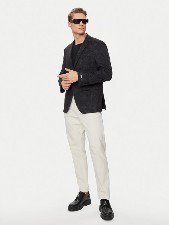KARL LAGERFELD KARL LAGERFELD Sakko 155205 541007 Schwarz Slim Fit