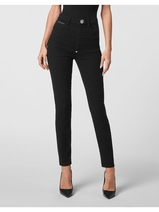 PHILIPP PLEIN PHILIPP PLEIN Džínsy 6761 Čierna Jegging Fit