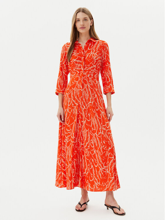 YAS YAS Rochie tip cămașă Savanna 26022663 Portocaliu Loose Fit