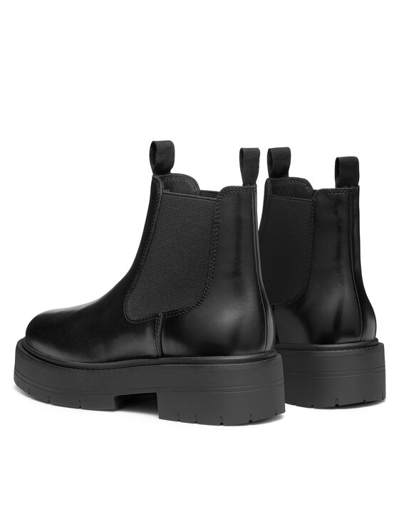 Geox Geox Kotníková obuv s elastickým prvkem D Spherica Ec7 D56VDA 00043 C9999 Černá
