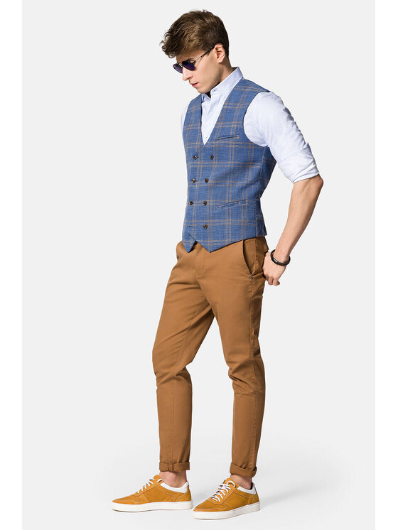 Lancerto Lancerto Kamizelka Ardon KA131123000012 Niebieski Slim Fit
