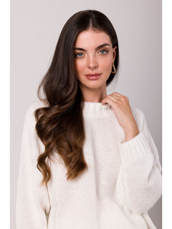 BeWear BeWear Sveter BK105 Biela Comfortable Fit
