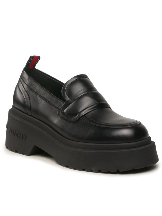 Tommy Jeans Tommy Jeans Loafersy Tjw Ava Loafer EN0EN02218 Czarny