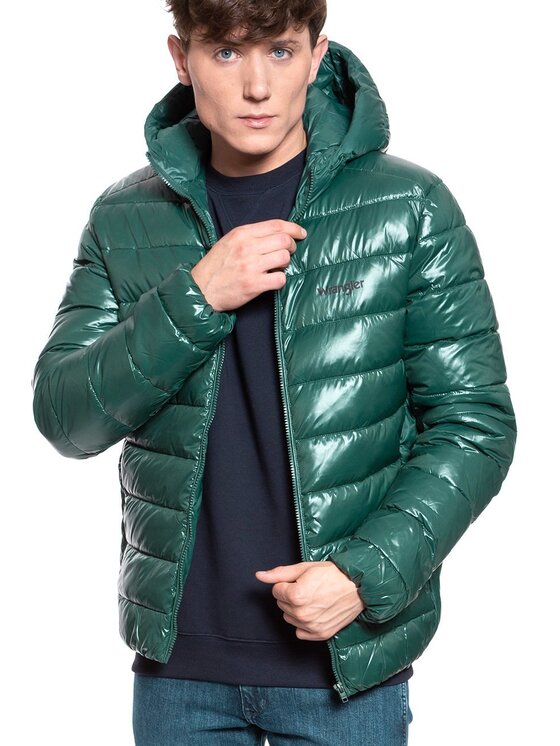 Wrangler Wrangler Giubbotto invernale PUFFER JACKET Verde Regular Fit
