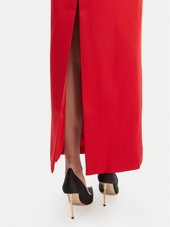 Bardot Bardot Večerna obleka Lucille 60179DB Rdeča Slim Fit