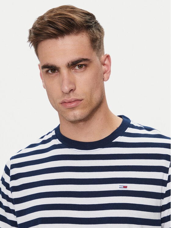 Tommy Jeans Tommy Jeans Majica Entry DM0DM20420 Mornarsko modra Slim Fit