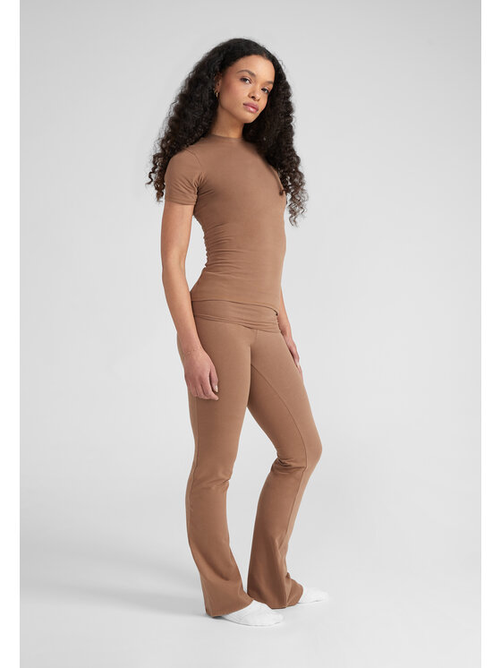 Style Republic Style Republic Legginsy Foldover Pants Brązowy Athletic Fit