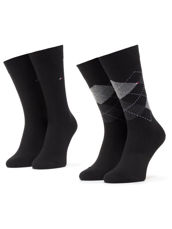 Tommy Hilfiger Tommy Hilfiger Hosszú zoknik 100001495 Fekete