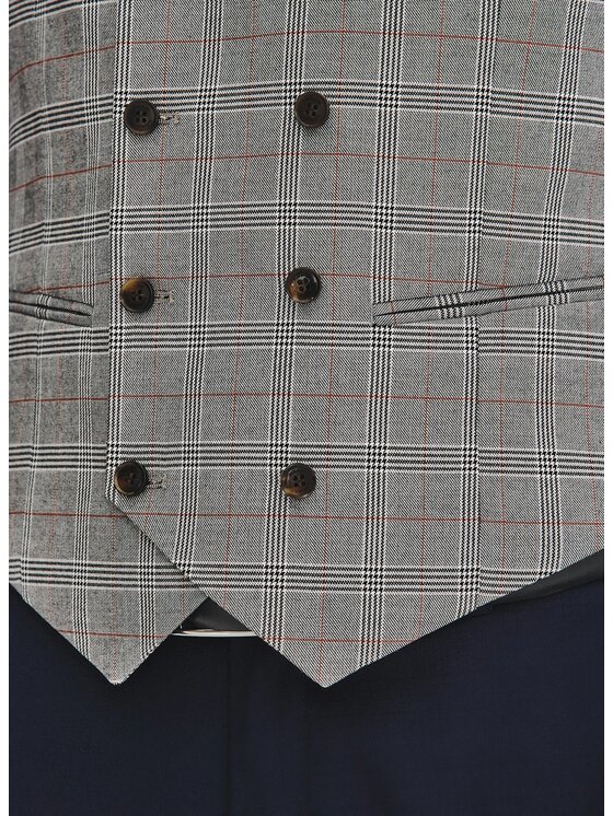 Pako Lorente Pako Lorente Kamizelka garniturowa P25WF-8X-005 Szary Slim Fit