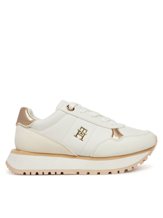 Tommy Hilfiger Tommy Hilfiger Sneakersy Low Cut Lace-Up Sneaker T3A9-33759-1355 M Biały