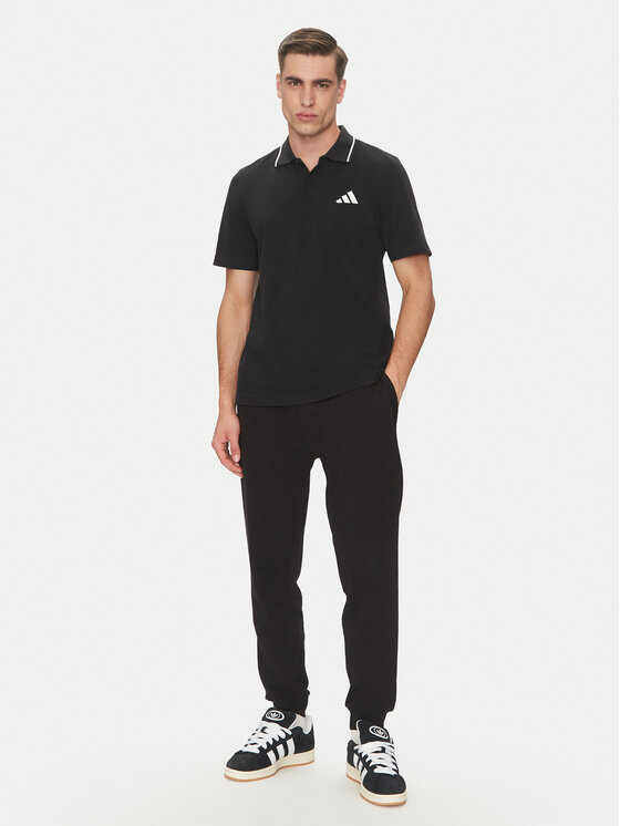 adidas adidas Polo marškinėliai Essentials Small Logo JE9023 Juoda Regular Fit