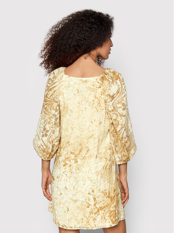 Sisley Sisley Cocktail obleka 49O6LV00H Bež Regular Fit