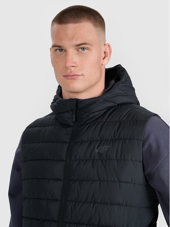 4F 4F Gilet 4FWAW25TVJAM225-20S Nero Regular Fit