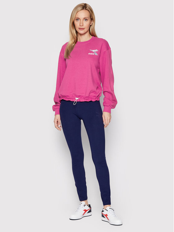 Diadora Diadora Bluza L.Sweat Floss 102.178184 Różowy Regular Fit