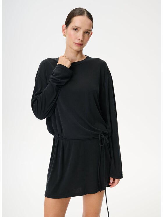 LEBRAND LEBRAND Sukienka codzienna Cynthia Czarny Regular Fit