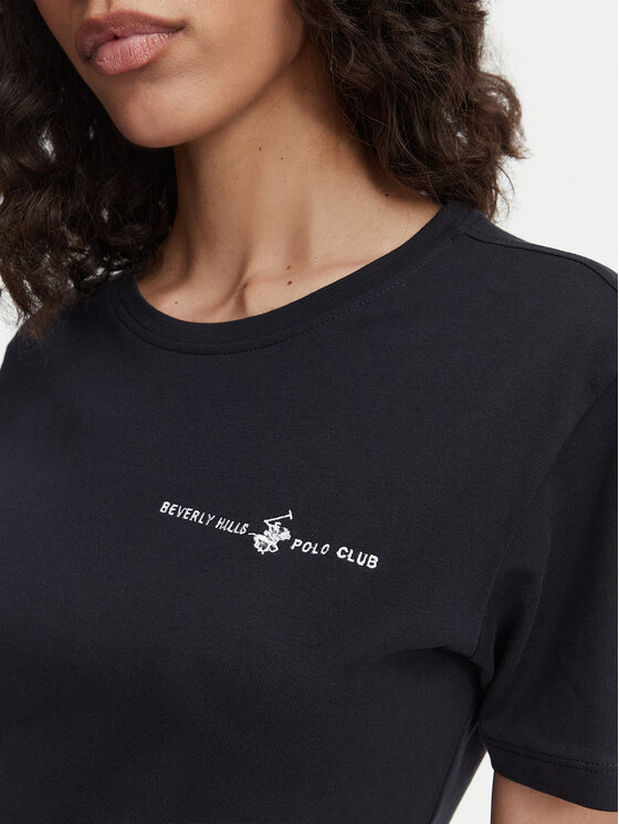 Beverly Hills Polo Club Beverly Hills Polo Club T-Shirt P-SS26W-TS085 Granatowy Regular Fit
