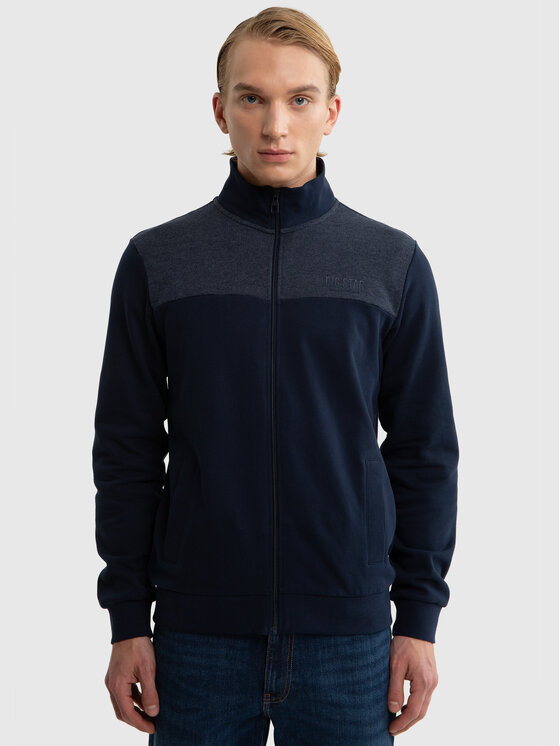 BIG STAR BIG STAR Bluza JOE Granatowy Basic Fit