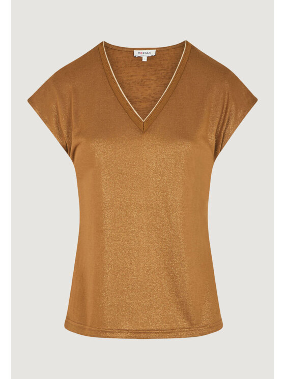 Morgan De Toi Morgan De Toi T-shirt 241-DAGA Marrone Casual Fit