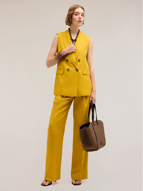 Motivi Motivi Camicia L034Q000056N028 Giallo Regular Fit