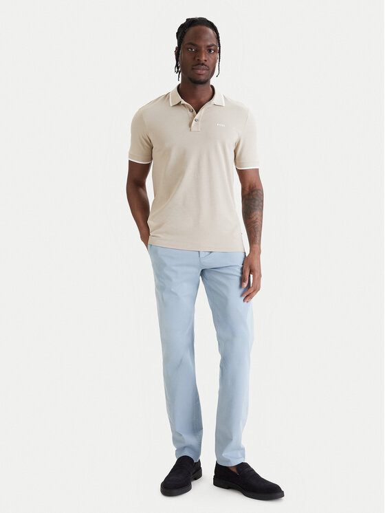 BOSS BOSS Čino bikses 50510933 Gaiši zils Slim Fit