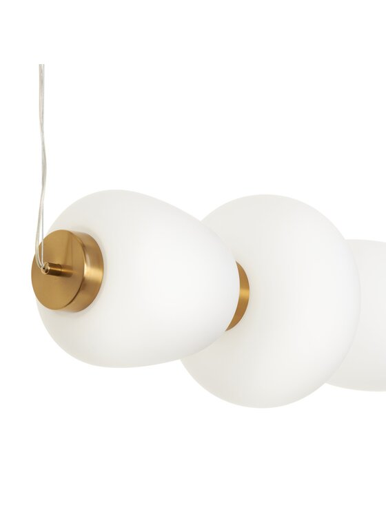 MIAhome MIAhome Lampa wisząca BRILLA-6 LED biało-złota 125 cm Złoty