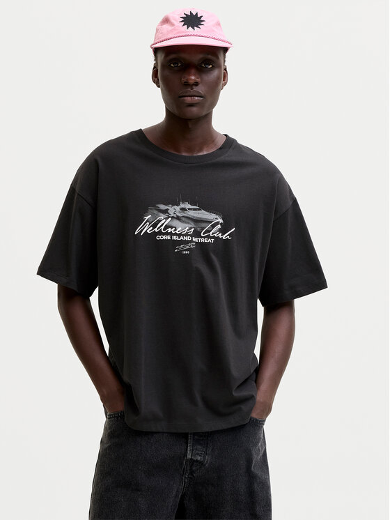 Jack & Jones Tricou Eterna 12295526 Negru Loose Fit