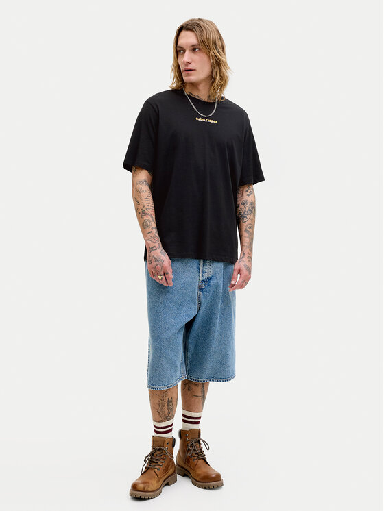 Jack & Jones Jack & Jones T-krekls City Photoprint 12288353 Melns Regular Fit