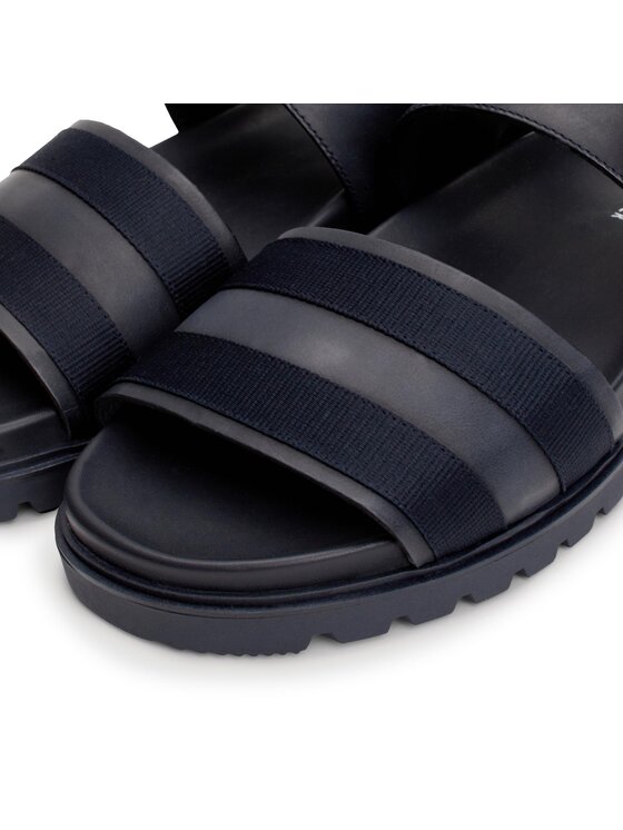 Tommy Hilfiger Tommy Hilfiger Szandál Elevated Hilfiger Strappy Sandal FM0FM05008 Sötétkék