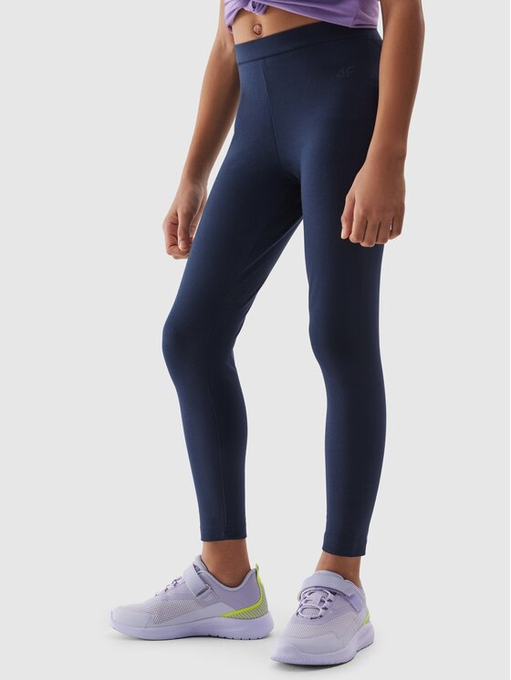 4F 4F Legginsy 4FJWSS24TTIGF130-31S Granatowy